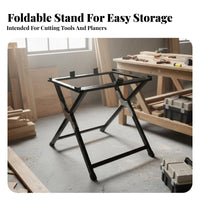 Foldable Miter Saw Stand Adjustable Support Arms Portable Saw Stand Quick Release Mounts Heavy Duty for Woodworkers, Contractors, DIY Enthusiasts, Woodworking, Job Site, Garage