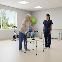 Forearm Support Assistance Device Easy to Use Folding Restorative Assistance Device Sturdy Stainless Steel Walking Frame Mobility Support for Elderly People
