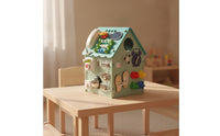 Wooden Busy House Fine Motor Activity House Interactive Child-Led Toy Learning for Preschoolers