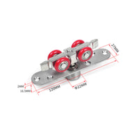 Oval Mounting Plate Sliding Door Roller Slim-Line Ball-Bearing Roller Assembly Silver Finish Window Sliding Wheel Screw Holes