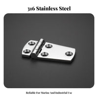 316 Stainless Steel Hinge Sturdy Duty Boat Hinge Seafaring Hardware Rust Resistant Exact Cast for Yachts
