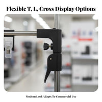 Easy Installation T-Shapedd D Poster Holder Stable Base Floor Standing Sign Holder Portable T-Shaped Banner Stand Sturdy for Event Organizers, Business Owners, Supermarkets, Retail Shop S, Shopping Malls, Trade Exhibition S