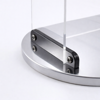 360 Degree Rotating Acrylic Block, Stainless Steel Base Holder, Space-Saving Kitchen Countertop Utensil Organization for Home Cook