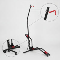 Space-Saving Upright Bike Stand Stable Two-Wheeler Parking Stand Vertical Floor Bike Rack Freestanding for Cyclists, Riders, Apartment
