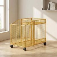 Exercise Mat Holder Welded Metal Exercise Storage Rack Slanted Top Metal Exercise Organizer