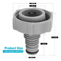 2 Pieces Threaded Design Optimal Method Hose Adapter Sealed Connection Pool Cleaner Hose Adapter Easy to Install