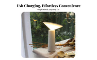 Portable Power Desk Lamp 40° Adjustable Head LED Desk Lamp Dimmable Brightness Minimalist Night Light for Students, Readers, Restaurant, Office, Study