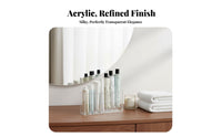Tiered Tube Display Rack Freestanding Cosmetic Organizer Multicompartment for Students