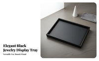 Jewelry Display Tray Soft Lining PU Leather Jewelry Holder Space Saving Great Gift for Women, Broadcast Stream Broadcast