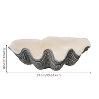 Clam Shell Bowl Sculptural Shell Tray Decorative Dish for Coffee Table