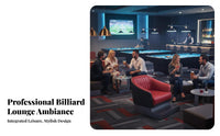High-Density Foam Cushion Billiard Hall Sofa Set Strong Load Bearing Pool Hall Lounge Seating Sturdy Frame PU Leather Spectator Sofa Deformation Resistant for Spectators, Billiards Players, Rest Area, Bar
