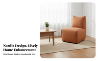 Minimalist design Upholstered Single Sofa space-saving Size cumulusShaped Armchair Easy-to-Clean Fabric Indoor Furniture Creative stand apartline for Small Apartment Dwellers, Design aficionados, Living Room, Balcony, Bedroom, perusing Corner