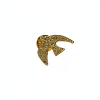 Vintage Design Peace Dove Lapel Pin French Chic Textured Swallow Brooch Statement Jewelry Flying Dove Pin for Women, Coat, Blazer, Dress