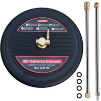 Pressure Washer Surface Cleaner Heavy-Duty Surface Cleaner with Extension Wands Rust-Resistant for DIY Practitioners, Patios, Sidewalks, Pool Decks