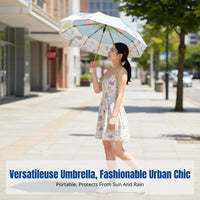 Sun Umbrella, Automatic Folding, Silver Coated, Rain or Shine