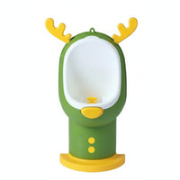Easy to Clean Boys Standing Urinal Height Adjustable Wall Mount Kids Urinal Funny Aiming Target for Toddlers, Bathroom