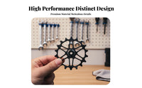 Rear Derailleur Pulley Positive Negative Tooth Design Cycle Guide Wheel Wide Compatibility Ceramic Bearing Guide Wheel for Mountain Bikers, Bi Biking