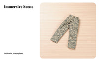 1/6 Scale Pants Outdoor Print Print 1/6 Scale Action Figure Clothes Unisex 12 Inch Doll Clothes for Collectors, Hobbyists, Dioramas