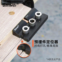 Woodworking Three-in-One Hole Positioning Tool for Dowel Joints and Panel Furniture
