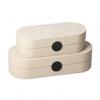 Oval Container with Hinged Lid Elegant Storage Box with Hinged Lid Secure Organizer for Dresser