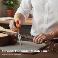 3 Pieces Precision Files Guitar Nut Slotting File Set Stainless Steel Luthier Tool Set Long-Lasting for Guitarists, DIY Hobbyists, Workshop