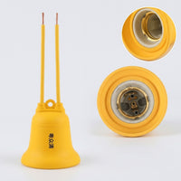 Ceiling Light for Garage Lighting and Garden Lighting, Waterproof Ceramic E27 Lamp Holder with Cord, Round Shape Screw Bulb Fitting, 220V 80g