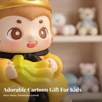 Cute monkey Shaped Piggy Bank Great Birthday Gift Cartoon Storage Box Large Capacity Kids' Room Decor for Children