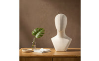 Mannequin Head with Shoulders Pin-Insertable Mannequin Bust with Shoulders Tabletop Life Size for Boutiques, Retail Counters