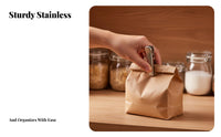 Stainless Steel Close Ing Clamp Multi-Functional Stainless Steel Bag Clamp Metal Food Bag Clamp Air Tight Close Multipurpose