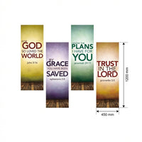 4pcs Easter Porch Banners Easter Door Decorations Porch Sign for Indoor Outdoor Party Photo Backdrop Door Couplet