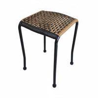 adaptable Small Woven Stool Portable Woven Rattan Stool Lightweight Low Seat long-lasting Frame for Homeowners, Interior Decorators, Fishing, Entryway, exteriordoor, Living Room