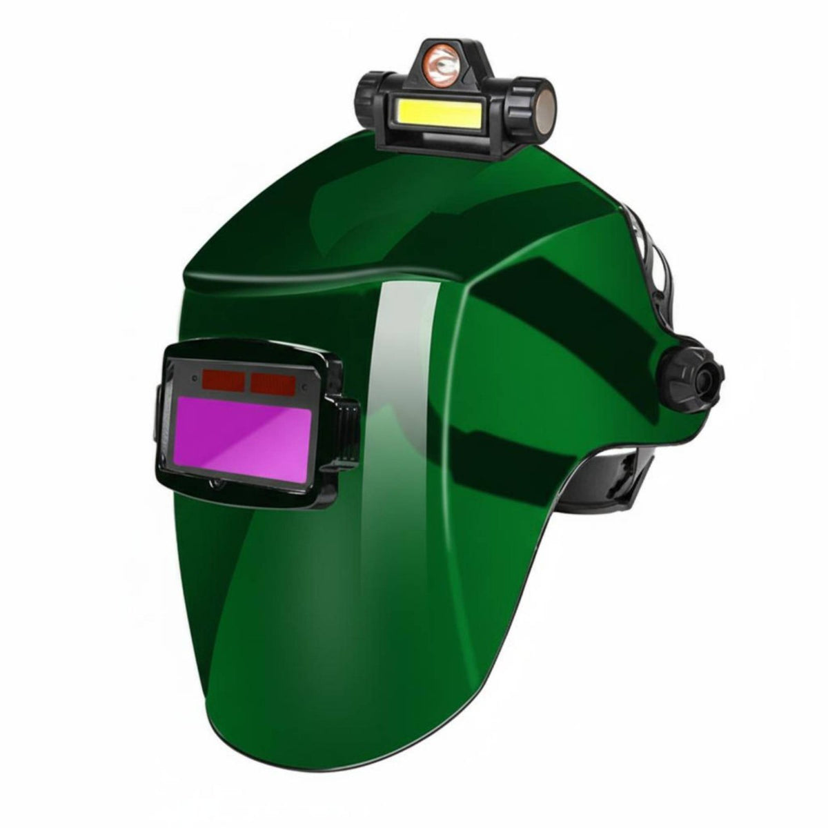 Auto-Darkening Metalworking Helmet Adjustable Headgear Auto Darkening Metalworking Helmet High Optical Clear Vision Flip-Up
