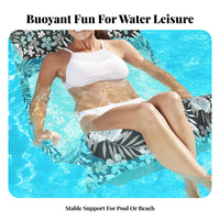Foldable Inflatable Pool Buoyant Lounger Ing Lounger Patterned Design Mesh Pool Buoyant Lounger Portable for Vacati Single Rs