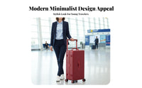 hard-sided Protection Aluminum Frame Trolley Wide Telescopic Handle Hardside hand luggage Reinforced Corners Suitcase Organized Interior for Frequent travelers, holidayers, Business Professionals, holiday, short journeys, Airport, Hotel