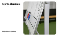 Aluminum Alloy Frame Soccer Coaching Board 360° Rotatable Rolling Soccer Board Adjustable Height for Coaches, Sports Trainers