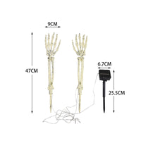 Skull Light with Ground Stake Spooky Skeleton Hand Candle Stake Lights Skeleton Hand Light Outdoor for Yard, Garden