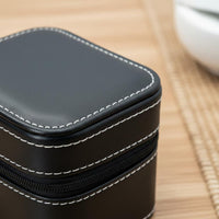 Watch Gift Box Elegant Design PU Leather Watch Case Accessory Storage Scuff Protection Contrast Stitching for Men, Gifting