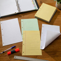 3-Hole Loose Leaf Notebook with Lined Refills, American Style, for Office and School
