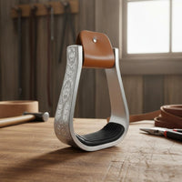 Engraved Western Foot Support Lightweight Western Foot Support Stable Ride for Adult Riders
