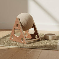 Teeth Grinding Rabbit Feeder Ball Interactive Hay Ball Toy Sturdy Wooden Hay Holder for Rabbits