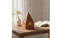 Incense Burner Box Pyramid Incense Box with Drawer Tabletop Decorative for Meditation, Tea Room