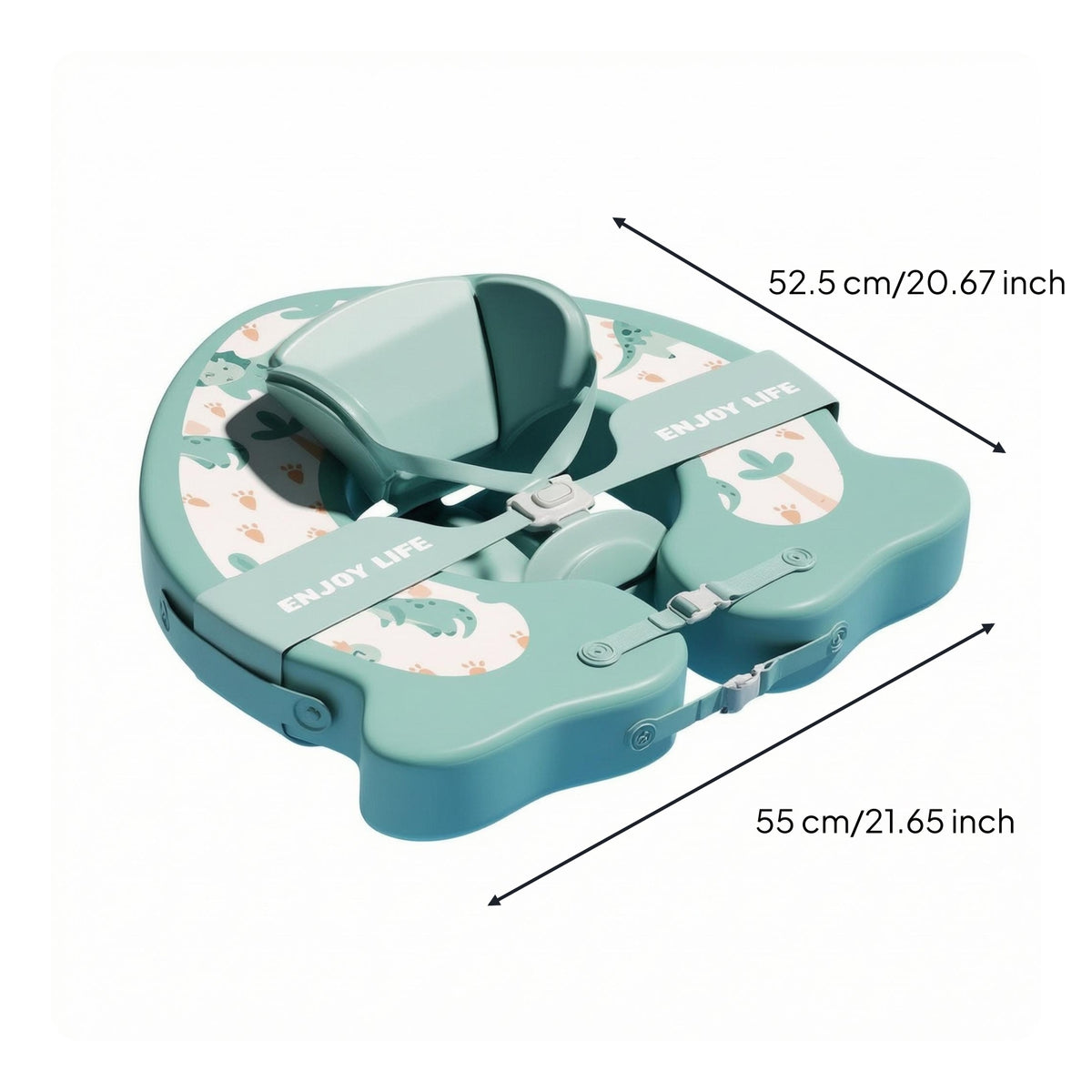 Buckle Strap Inflatable Baby Buoyant Float Float Star Pattern Padded Baby Swim Float Cartoon Print Toddler Swim Buoyant Float Safe and Secure Design for Babies, Infants, Bathing, Swimming