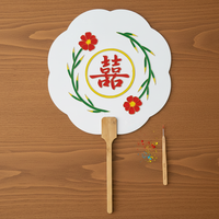 Cloisonne Enamel DIY Kit for Chinese Traditional Fan - Wedding Gift Double Happiness Mandarin Duck Design