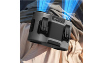 twinTube Fan with Power Bank Wearable Waist Clip Fan Rechargeable for Campers