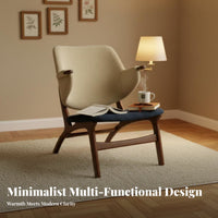 Modern design C-Shaped Accent Table Minimalist Household Furniture Space-Saving multifunctional for Apartment Dwellers, Remote Workers, Living Room, Sofa Side, Small Spaces, Home Office