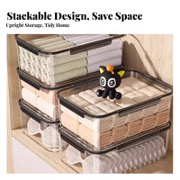 Large Capacity Clear Wheeled Container Airtight closure Household Storage Stackable Design Organizer container Child-Safe for young children, Families, Parents, Playroom, Bedroom, Living Room, Nursery