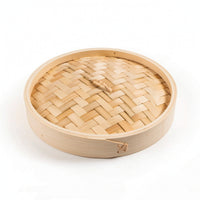 Bamboo Steamer Lid Reusable Bamboo Lid with Loop Handle Cookware Eco-Friendly Efficient for Home Cooks, Kitchen, Restaurant