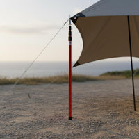 2 Pieces Telescopic Tarp Pole Portable Adjustable Tarp Poles Telescoping Tent Poles Twist Lock System for Campers, Beach