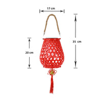 Solar Powered Woven Lantern Energy Saving Waterproof Patio Light for Wedding