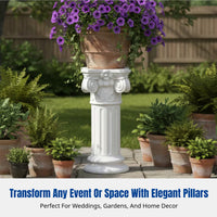 Outdoor Roman Column, European Style Floor Sculpture, Decorative Pedestal for Wedding Aisle, Garden, Villa, Home Decor